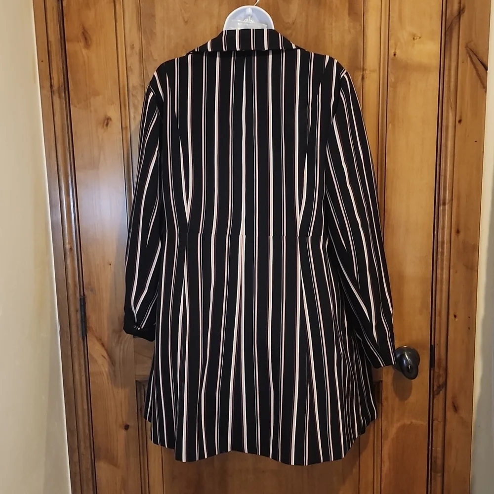 Torrid Black, Pink and White Striped Jacket - Picture 9 of 13